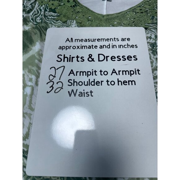 Catherines Short Sleeve Floral Tie-Dye Top With Crochet Neckline Womens Size 2X - Picture 8 of 8